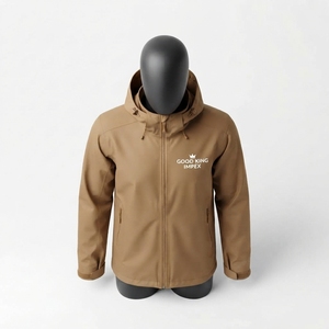 High Quality <b>Men</b> Winter Sporty Waterproof <b>Rain</b> <b>Jacket</b> Hooded <b>Lightweight</b> Packable Breathable Outdoor Front Logo - Product Image 5