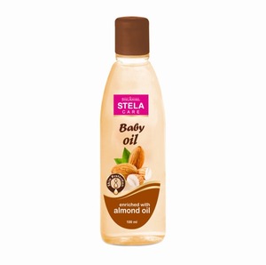 Huile pour bébé à l'amande douce Stela Care, huile de massage quotidienne légère pour bébé avec formule à absorption rapide pour une hydratation douce et une peau douce - Product Image 1