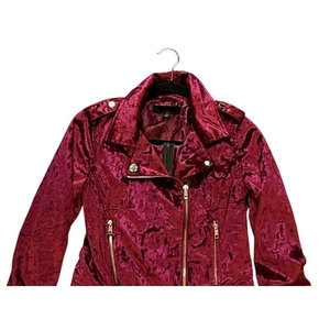 New Look Womens Red/Rose Top Sell Biker <b>Jacket</b> Size S Pockets Goth Wholesale 2026 - Product Image 2