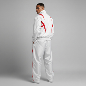 Survêtement homme 100% nylon OEM/ODM, logo imprimé sur mesure, 2 couleurs, style streetwear, respirant et confortable, ensemble 2 pièces. - Product Image 6