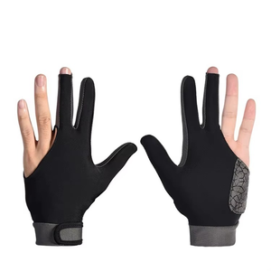 Gants de billard/snooker à trois doigts pour gaucher Geo Brothers Premium, élastiques, antidérapants, en polyester/lycra, fermeture auto-agrippante, protection UV, pour le sport - Product Image 4