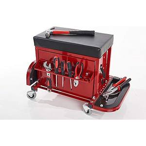 Rolling Tool Chest <b>Stool</b> with 3 Drawers, <b>Padded</b> Cushion Seat, Tool Tray & Swivel Casters Mechanic Seat OEM Vietnam GAPGAR024 - Product Image 1
