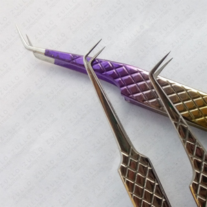 Professional Gradient Eyelash Tweezers Pointed Tip Russian Volume Fiber <b>Tools</b> Custom Color Private Label - Product Image 3