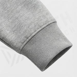 Sweat-shirt d'hiver personnalisé épais avec impression 3D en mousse et broderie, nouveau design tendance, coupe à bords bruts, couleur unie personnalisable - Product Image 6