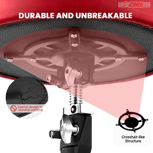 Trono de Batería Profesional de Acero de 5 Núcleos, Acolchado de 4 Pulgadas de Grosor, Capacidad de 400 Lb, Soporte de Batería Giratorio Ajustable, Modelo DS CH RED PR HD, Incluye - Product Image 2