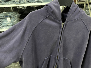 Sudadera con capucha extragrande para hombre, de forro polar, con cremallera, color liso, informal, para invierno, antipilling, de ajuste regular, de algodón tejido - Product Image 3