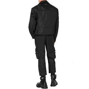 Pantalon cargo noir pour homme, taille haute, plusieurs poches, taille élastique, respirant, en toile, style décontracté, pantalon de jogging, style automne - Product Image 3