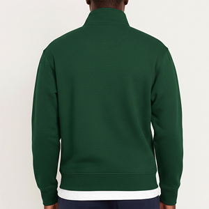 Novedad 2025 Sudadera con capucha de invierno de peso pesado, de corte holgado, con cremallera de cuarto, color liso, bordada y con estampado personalizado - Product Image 2