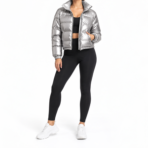 <b>Women</b> 2026 Puffer <b>Jacket</b> Embroidery Printed Custom Made Loose Fit Zip Closure Breathable <b>Lightweight</b> Cotton - Product Image 4