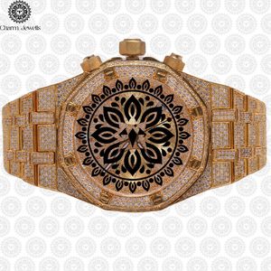 Montre Chronographe Tonneau de Luxe pour Homme en Acier Inoxydable Charm Jewells, Cadran 40mm, Verre, Fermoir Papillon, Mouvement Mécanique, 10 Bar - Product Image 1
