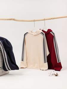 Fabricant de vêtements, vente en gros, sweats à capuche rayés en coton mélangé 380 g/m², sweats à capuche unisexes surdimensionnés - Product Image 4