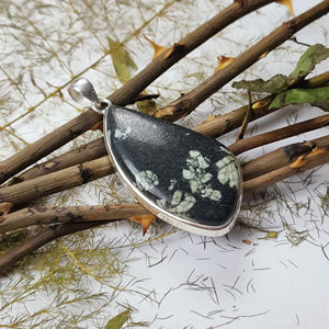 Colgante de Piedra Preciosa Cabujón con Forma Elegante al por Mayor - Joyería de Plata de Ley 925 con Escritura China - Product Image 4