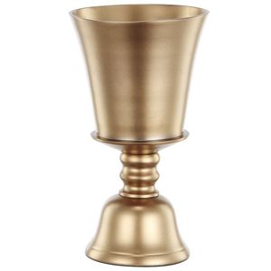 Ensemble de 2 vases à fleurs en aluminium doré, lourds et personnalisés, pour la décoration de la maison et du jardin, pots à fleurs pour les centres de table d'événements et de mariages - Product Image 4