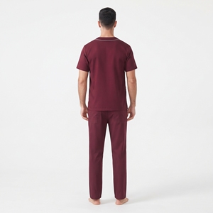 Conjunto de Uniforme Médico Profesional para Hombre, Camiseta de Manga Corta con Cuello Camisero, Pantalones con Ribete Blanco, Ropa de Trabajo para Hospital - Product Image 2