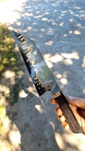 Cuchillo de Chef Damasco Hecho a Mano, Diseño Moderno, Mango de Madera, Cuchillo de Cocina Afilado, Precio Económico, Recién Llegado - Product Image 3