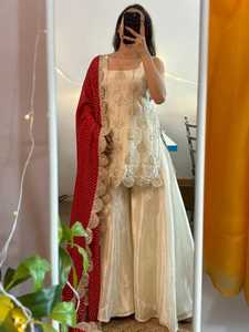 Lehenga Choli de Seda Fandy con Bordado de Hilo y Lentejuelas, Dupatta de 2.20 Metros, Completamente Cosido, Ropa Étnica para Boda, Tallas M, L, XL, XXL - Product Image 4