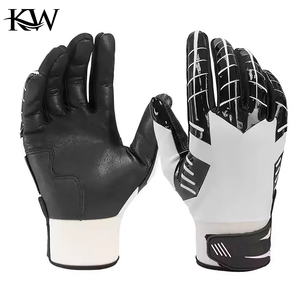 Guantes de bateo de softbol de súper calidad, guantes de bateo de béisbol de cuero original, guantes de bateo de béisbol de color personalizado para equipos, de cuero vacuno. - Product Image 3