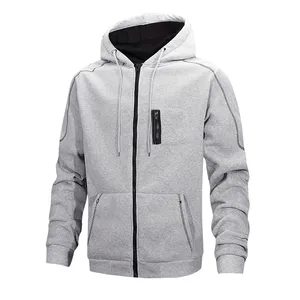 Ensemble de survêtement pour homme, bleu marine et rouge, coupe-vent, respirant, à capuche, sweat-shirt à fermeture éclair à manches longues, pantalon à cordon de serrage, vêtements décontractés pour l'hiver - Product Image 6