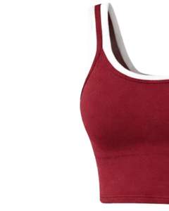 Ensemble jupe et haut court marron personnalisé pour femme – Soutien-gorge de sport sans manches et mini-jupe – Tenue décontractée deux pièces pour yoga et gym en été - Product Image 4
