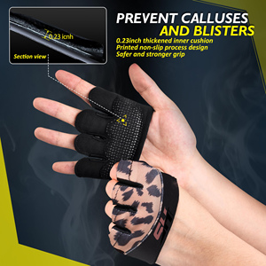 Gants de musculation pour hommes et femmes, gants de sport pour la salle de sport, l'entraînement, la remise en forme, les exercices, avec logo personnalisé, gants de musculation à demi-doigts - Product Image 5