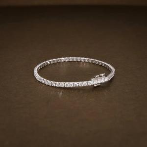 Pulsera de tenis de moissanita de plata de ley 925 de calidad premium para mujer, joyería de moda, accesorio para fiestas, para compra al por mayor - Product Image 2