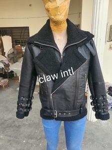 Chaqueta de Cuero con Forro de Piel de Oveja Reversible e Impermeable para Hombre, Talla Grande, con Cierre de Cremallera - Product Image 4