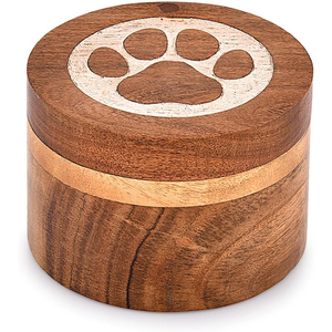 High Quality Handcrafted Wooden <b>Urns</b> Human Ashes Pet Memorial Custom Logo Eco-Friendly Funeral <b>Urn</b> 5-15L Capacity Paw Print - Product Image 4