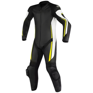 Traje de Motociclismo de Cuero Personalizado al por Mayor, Impermeable, Transpirable, Resistente al Viento, para Invierno, Color Sólido, Impresión Digital, Secado Rápido - Product Image 1