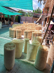 หวายถักแบบม้วนสำหรับตกแต่งผนังและใช้เป็นวัสดุจัดระเบียบ งาน DIY สะอาด ปลอดภัย ยืดหยุ่นได้ - Product Image 4