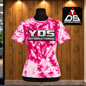 Women Round Neck Casual Fit Tie Dye T ShirtShort <b>Sleeve</b> Cut Slim Fit Casual Breathable Polyester Shape Lifestyle Clothing - Product Image 1