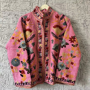 Best Selling <b>Lightweight</b> <b>Women</b>’s Hand Embroidered <b>Jacket</b> with Floral Threadwork Vintage Style Embroidered <b>Jacket</b> - Product Image 1