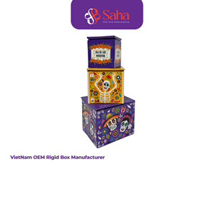 Cajas de Papel Rígido con Estampado en Relieve, Laminación Mate, Hechas a Mano en Vietnam, Reciclables, Biodegradables, Personalizables con OEM, con Estampado en Lámina Dorada - Product Image 2