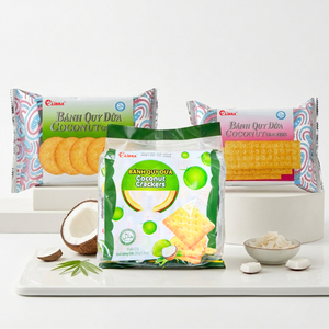 Wholesale Direct Factory Freshly Baked Aroma Coconut Crackers Crunchy <b>Sweet</b> Cispy Snack Private <b>Packaging</b> - Product Image 1