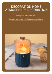 2024 Best Selling Rechargeable LED Night Light Electronic <b>Crystal</b> Salt Lamp Made of Plastic Colorful Himalayan Salt Lamp - Product Image 4