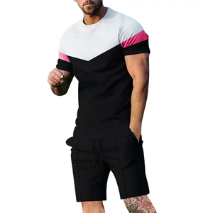 Men'S Casual Summer 2pcs Set Graphic Tee & <b>Shorts</b>, Soft <b>Polyester</b>, Breathable & Comfortable <b>Short</b> Sleeve T-Shirt & <b>Shorts</b> - Product Image 2