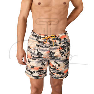 Pantalones Cortos de Playa a Rayas/Estampados Impermeables para Hombre, de Poliéster/Algodón, con Cierre de Cordón, Ropa Casual de Verano, Venta en Línea al Por Mayor - Product Image 4