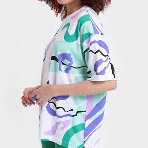 Camisetas de algodón para mujer para verano Loose Fit Ecológico Nuevo estilo Impresión por sublimación Ropa de calle - Product Image 3