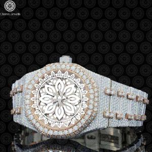 Charm_Jewells Luxury Stainless Steel Tonneau <b>Watch</b> 40mm Analog Quartz <b>Diamond</b> Encrusted Buckle Women's Fashion - Product Image 3