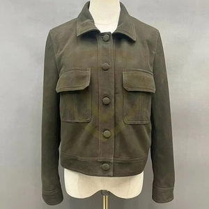 เสื้อแจ็คเก็ตหนังกลับสไตล์วินเทจสำหรับผู้หญิง คอลเลคชั่นต้นฤดูใบไม้ผลิ ปี 2026 - Product Image 1