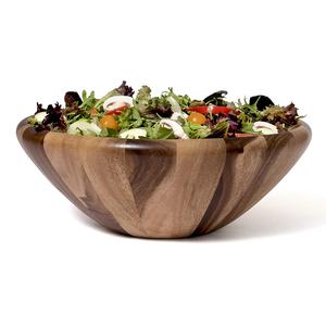 100% madera de acacia utensilios de cocina ecológicos calidad fruta y ensaladera tazón de masa al por mayor para uso en restaurante de Hotel en casa - Product Image 6