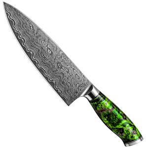 Couteau de Chef Professionnel en Acier Damas Fait Main, Outil de Cuisine Personnalisé, Lame à Motif Décoratif, Manche Ergonomique, Vente en Gros - Product Image 1