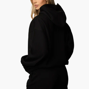 Sweat à capuche uni pour femme, style hip-hop, élégant, pour soirée, vêtements de rue, OEM acceptable. - Product Image 2