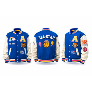 Veste universitaire personnalisée en gros pour hommes, veste de baseball de collège, veste bomber d'équipe - Product Image 6