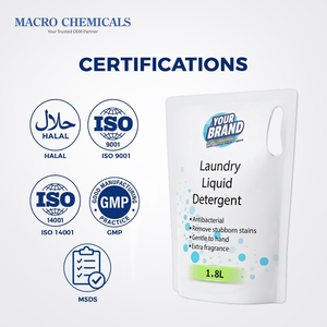 Best Price Malaysia OEM Antibacterial Laundry Liquid Detergent High Concentrate Front <b>Top</b> <b>Load</b> Washing Machine 1.8L Refill Bag - Product Image 5