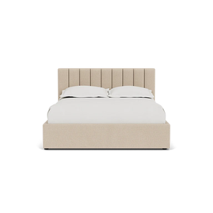 Cama Flotante Moderna al por Mayor |   Cabecera Tapizada para Cama con Estructura de Madera de Nogal - Product Image 1