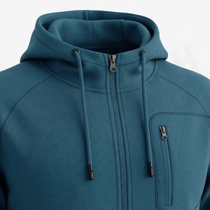 Ensemble de survêtement à capuche pour homme, couleur unie, sweat-shirt à fermeture éclair intégrale et pantalon de jogging, tenue décontractée en coton respirant pour l'automne - Product Image 4