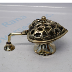 Quemador de Loban Tradicional en Forma de Corazón de Latón con Asa, Quemador de Incienso Portátil de Carbón para Meditación y Uso en Templos - Product Image 2