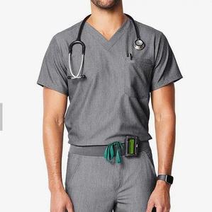 New Style OEM Hospital Stylish Medical Healthcare <b>Scrubs</b> Uniform <b>Scrubs</b> Uniforms Men White Jogger <b>Scrub</b> <b>Set</b> Women Workwear - Product Image 6