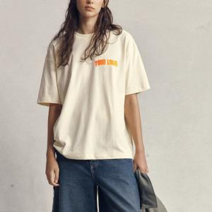 T-shirts pour femmes de haute qualité, 100% coton respirant, manches courtes, appliques personnalisées, broderie, streetwear écologique - Product Image 1