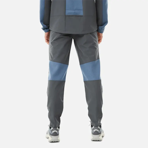Men Tracksuit Set Gray Blue Color Blocking Full <b>Zip</b> <b>Hooded</b> Breathable Polyester Jogger Pants Side Pockets Autumn Wear - Product Image 2